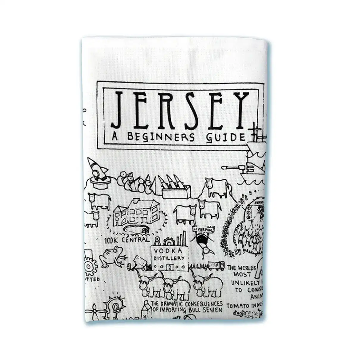 Jersey BG B&W Tea Towel 1